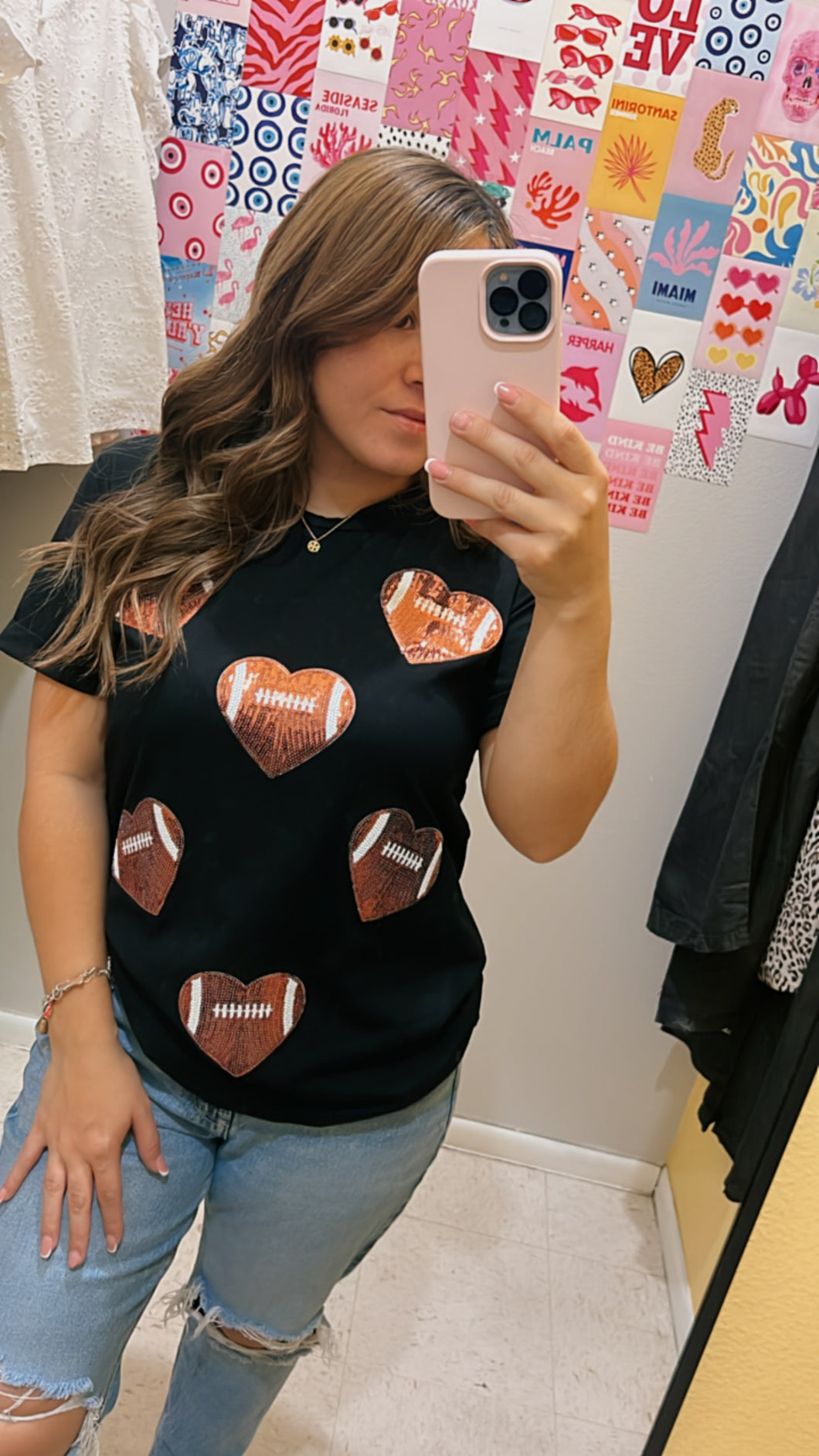 Football patch tee