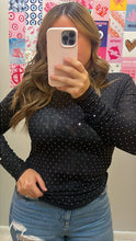 Load image into Gallery viewer, Rhinestone mesh top

