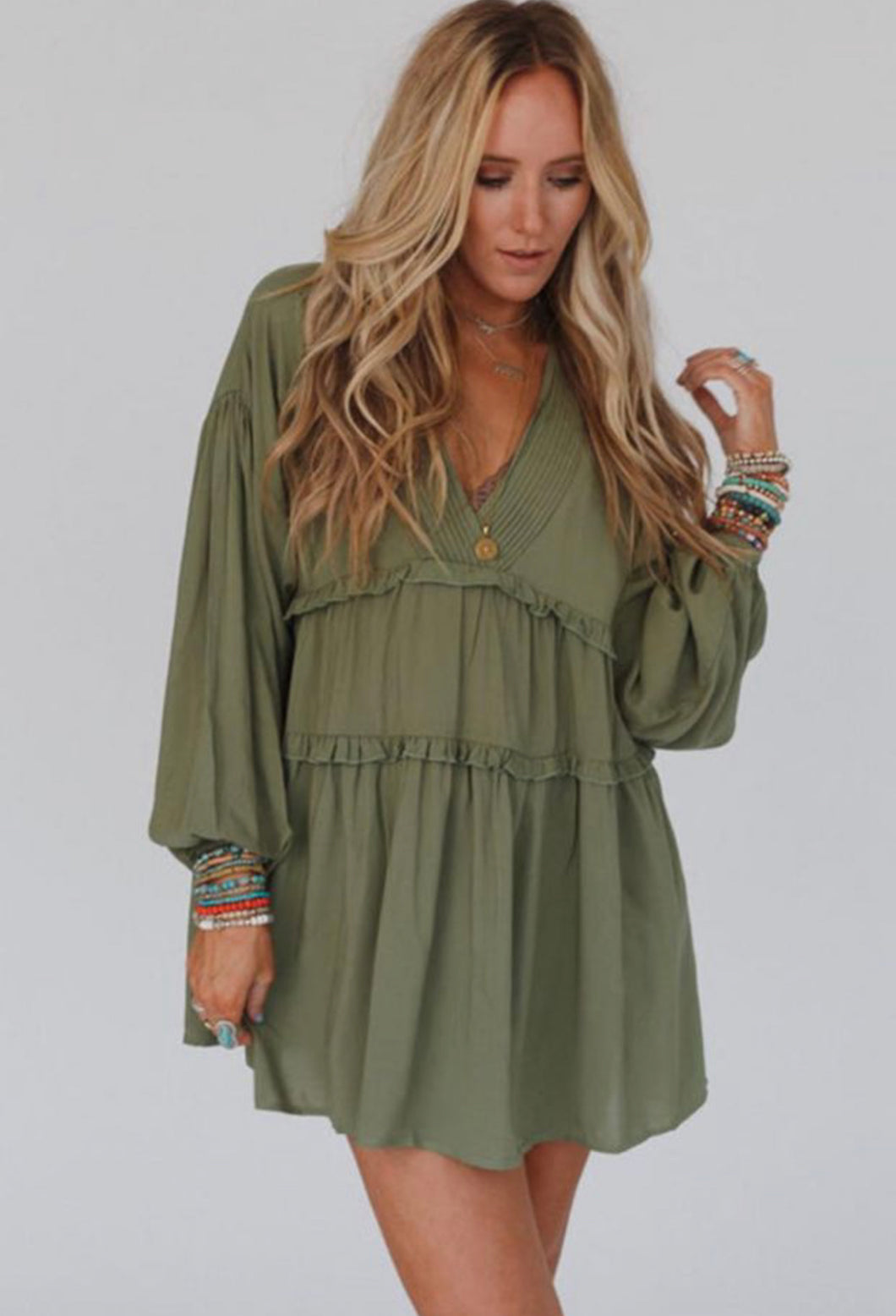 Olive green dress