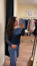 Load image into Gallery viewer, Alexis top blue polka dot
