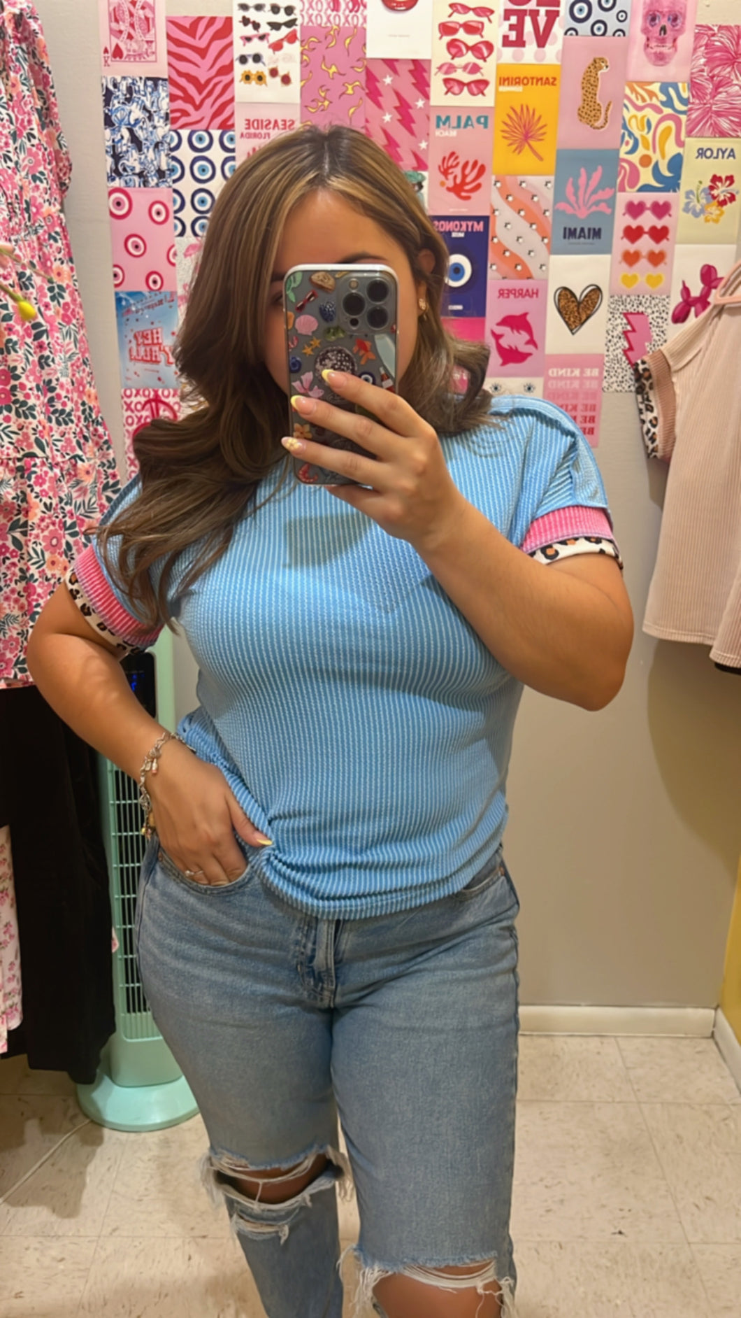 Emma top blue
