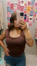 Load image into Gallery viewer, Fitted basic brown tank
