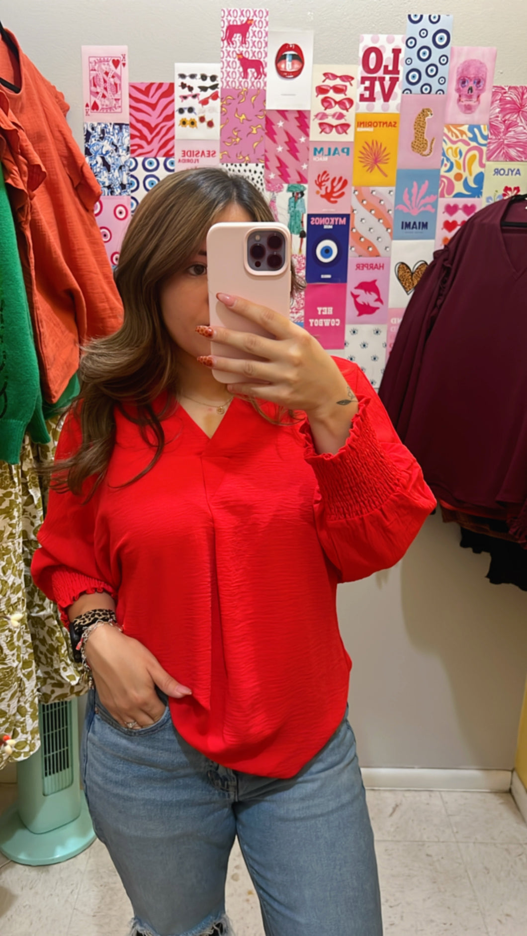 Victoria top red