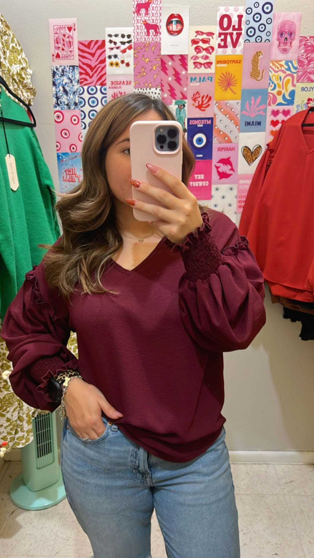 Kelly top maroon
